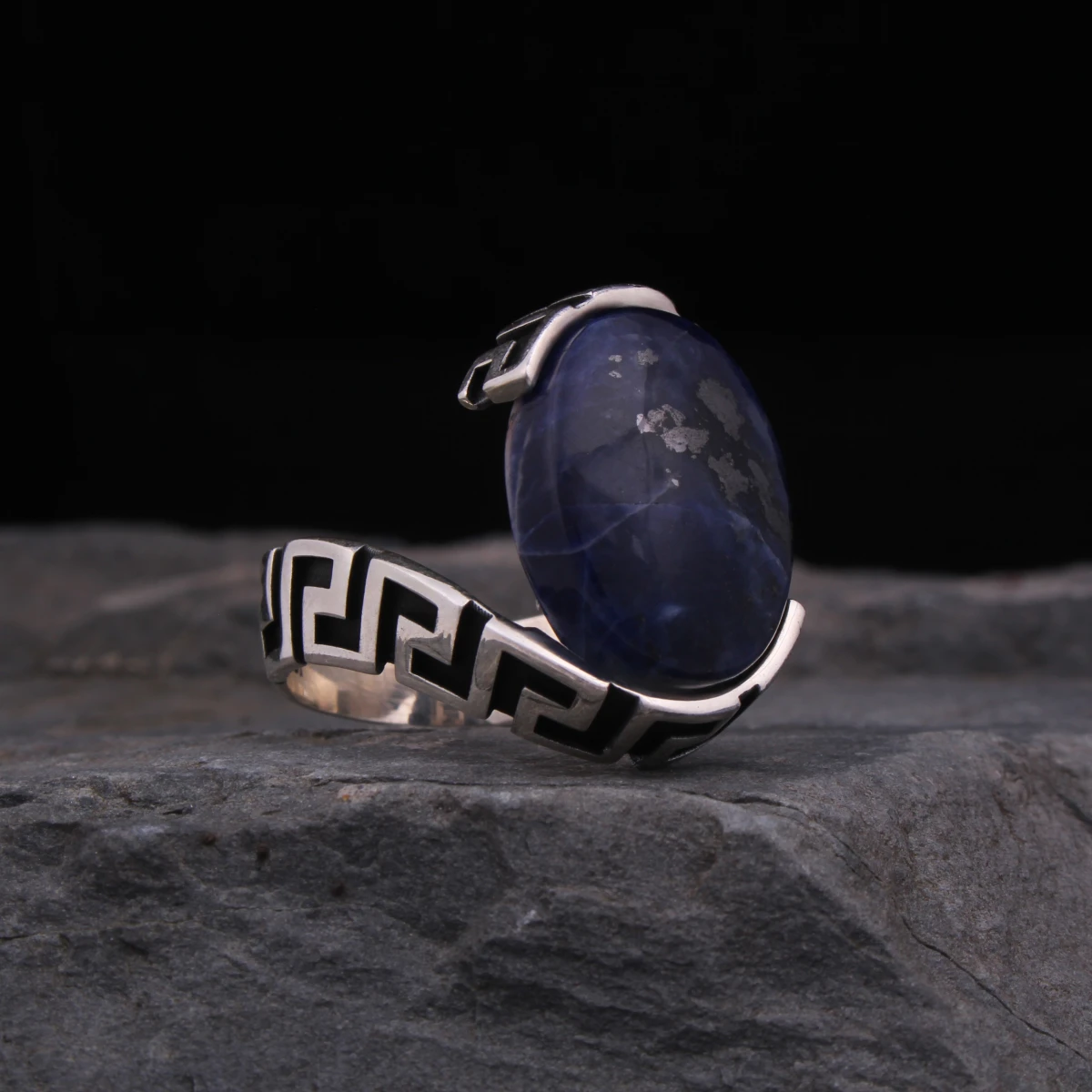 Lapis Lazuli Taş Kapşon Kesim Greek ürün görseli